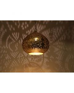 Guld orientalisk fönsterlampa metall, Noah