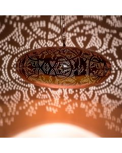 Koppar orientalisk fönsterlampa filigran, Zina