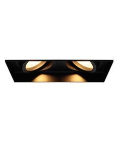 Aluminium infälld spotlight trimlös svart, Royce