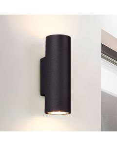 Svart up down vägglampa modern, Kaso