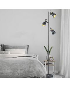 Svart golvlampa modern, Skals, med brytare