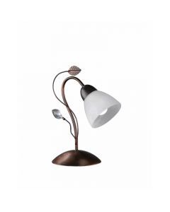 Rostfärgad bordslampa klassisk, Astrid, med brytare