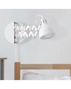 Krom vägglampa industri, Yemaya, med brytare