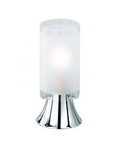 Krom bordslampa glas, Leanne, med brytare
