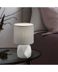 Betong bordslampa grå, Yfenn, med brytare