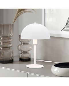 Vit bordslampa modern, Fransisca, med brytare