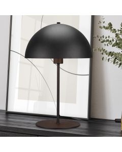 Svart bordslampa modern, Fransisca, med brytare