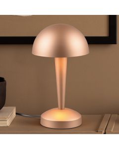 Taupe bordslampa modern, Delila, med beröringsdimmer