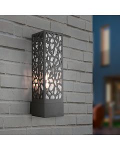 Antracit utelampa modern, Tobias, IP44