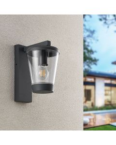 Antracit utelampa modern, Kerstin, IP44