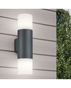 Antracit utelampa modern, Fjelso, IP44