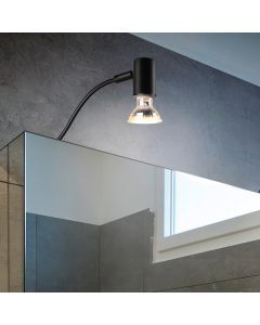 Svart badrumslampa vägg modern, Martika, IP44