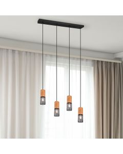Svart pendellampa matbord vintage, Jessica