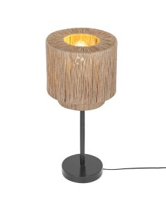 Beige bordslampa rustik, Rinus