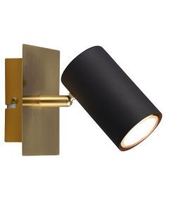 Guld väggspotlight modern, Kaso