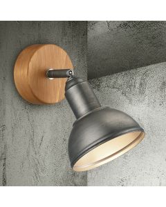 Nickel väggspotlight vintage, Amarey