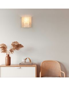 Bambu vägglampa brun, Joyameris, med brytare