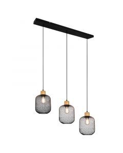 Svart pendellampa matbord vintage, Cristel