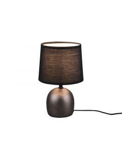 Keramik bordslampa nickel, Myrna, med brytare