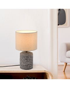 Keramik bordslampa brun, Boban, med brytare