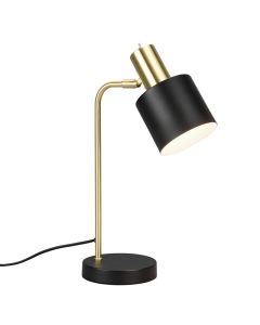 Svart bordslampa metall, Zoja, med brytare