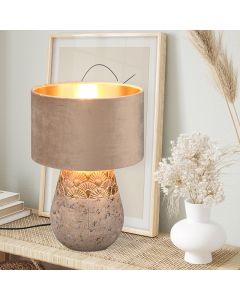 Grå bordslampa orientalisk, Selim, med brytare