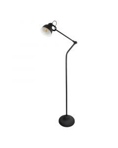 Industri golvlampa svart, Redon, med brytare