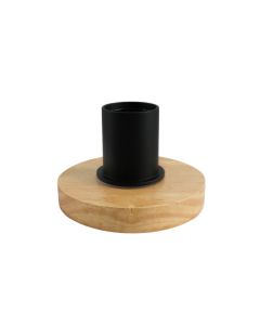Bas bordslampa utan skärm trä, Rika