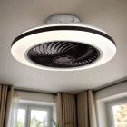 Modern takfläkt svart, Gonda, 40W, 3000K LED, met fjärrkontroll