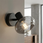 Design väggspotlight svart, Skip, med brytare