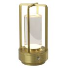 Modern uppladdningsbar bordslampa guld, Elian, 3W, varm till kall vit justerbar LED, med brytare