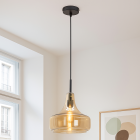 Modern fönsterlampa bärnstensfärgad, Yael