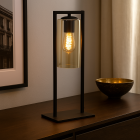 Industri bordslampa svart, Tonia, med brytare