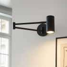 Modern väggspotlight svart, Elena