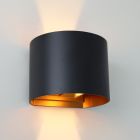 Modern up down vägglampa svart, Dion, IP65
