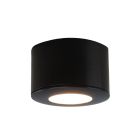 Rund svart utanpåliggande spotlight Vasso, IP44, dimbar