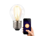 Olucia smart LED lampa E27 Melchis, P45, 5W, dim to warm