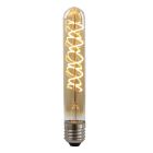 Dimbar Olucia E27 rörlampa LED Damien, bärnstensfärgad, 4W, 2200K
