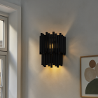 Modern vägglampa svart, Joelle, med brytare