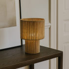 Rustik bordslampa brun, Sanny, med brytare