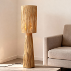 Papper golvlampa brun, Daisy, med brytare