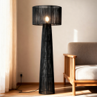 Jute golvlampa svart, Sanny, med brytare