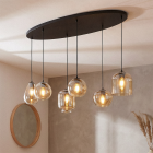 Modern fönsterlampa bärnstensfärgad, Caia