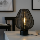 Modern bordslampa svart, Lesly, med brytare
