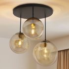 Design taklampa bärnstensfärgad, Dolf