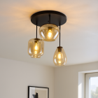Modern taklampa bärnstensfärgad, Caia