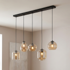 Modern fönsterlampa bärnstensfärgad, Caia
