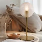 Retro bordslampa transparent, Johnson, med brytare