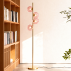 Design golvlampa rosa, Remo, med brytare