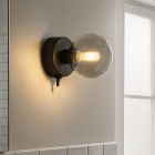 Modern badrumslampa vägg svart, Amer, IP44